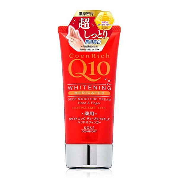 KOSE COSMEPORT Coen Rich Q10 White Deep Moisture Hand & Finger Cream 80g-0