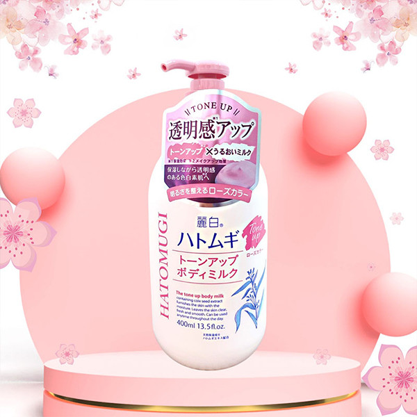 Hatomugi Tone Up Body Milk (400ml)-2